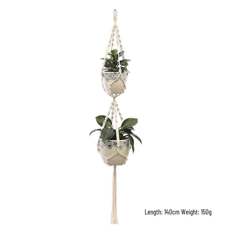 

Shixun Hand-Woven Cotton Rope Plant Hanger