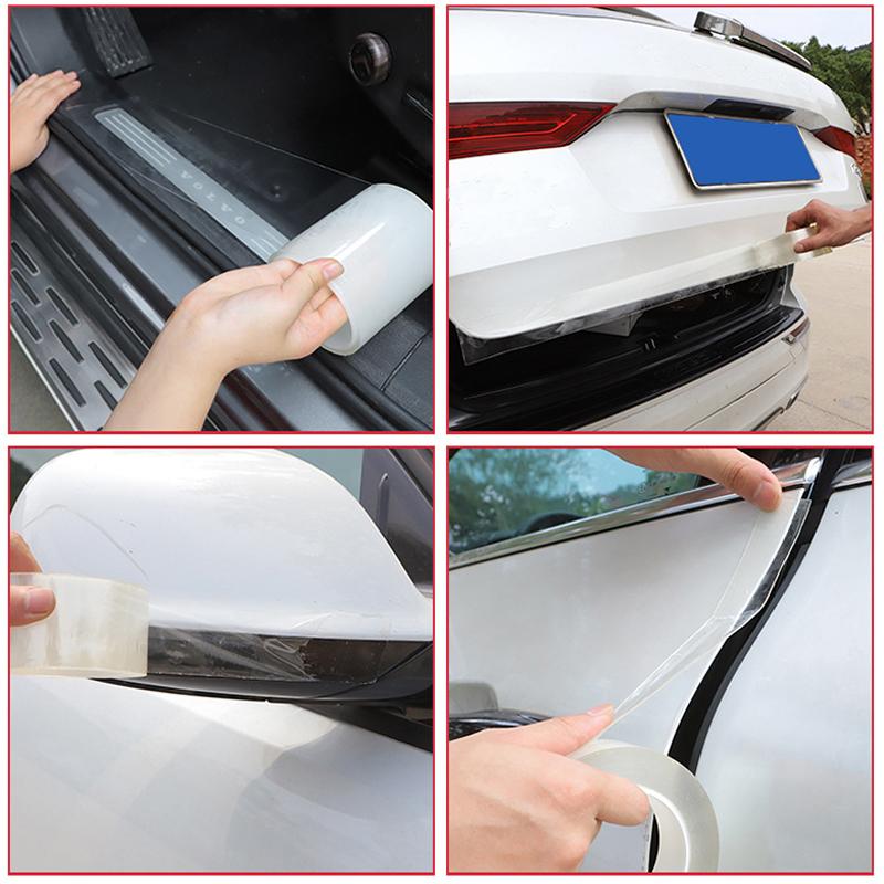 3/5/10 metrów Przezroczysta Taśma Antykolizyjna do Samochodu Ochraniacz Krawędzi Drzwi Płyta Ochraniacz Drzwi Zderzaka Samochodowego Naklejki Pasek Samochód