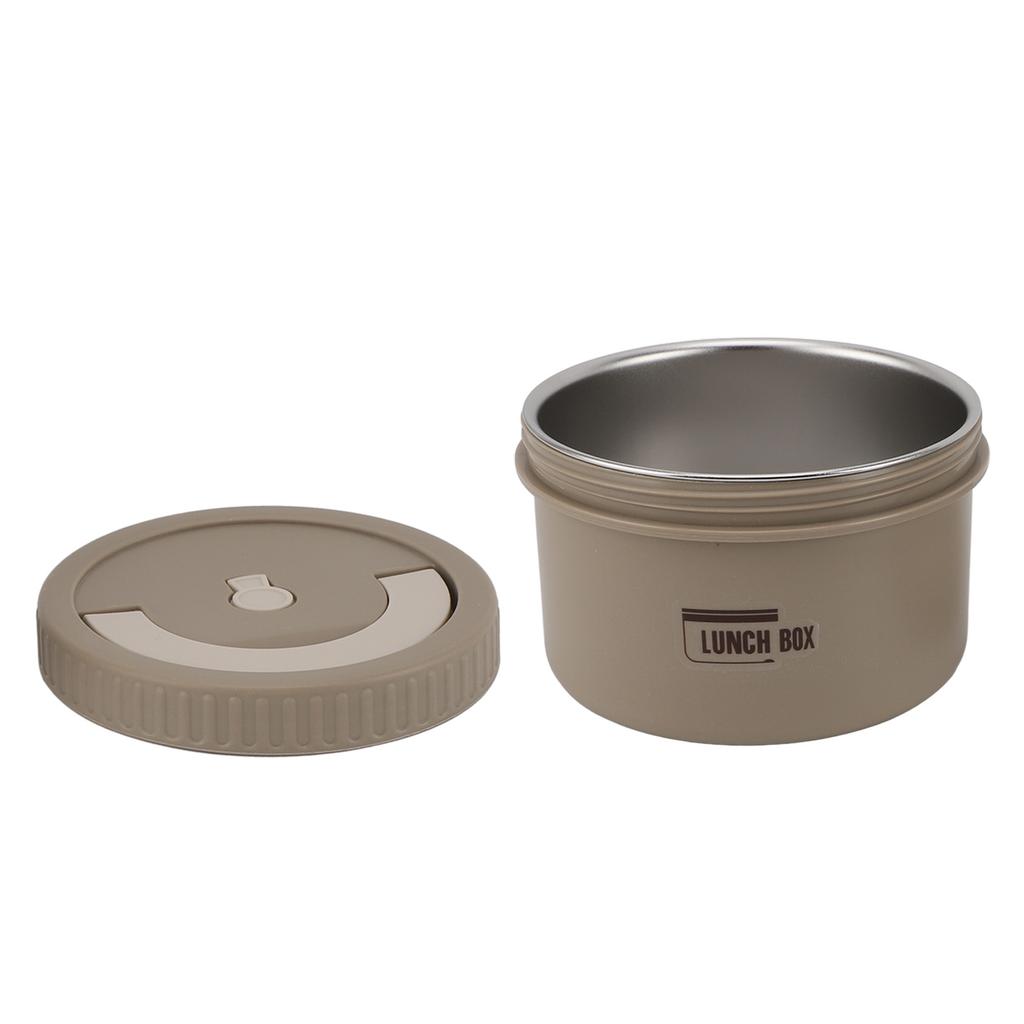 Bento Box Round 600ml Lunch Container Stainless Steel Tight Sealing Leakage Proof Insulated