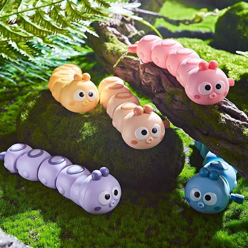 Wind-Up Fuzzy Caterpillar Crawling Baby Pacifier Toy