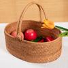 Hand-Woven Rattan Storage Basket