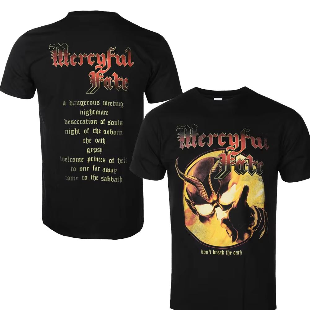 2025 Sommer Mercyful Fate Grafik T-Shirt Unisex Männer Frauen Sommer Kurzarm Mode Tops Lässig Vintage Marke Retro T-Shirts