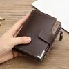 Men Wallets PU Leather Zipper Short Luxury Coin Pocket Card Holder Male Wallet Clutch Photo Holder Man Purses Wallet