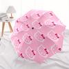 1pc Hello Kitty Pattern Pink Background Umbrella with Plastic Handle,Suitable for All Seasons Home Travel Outdoor UmbrellaSanlio645