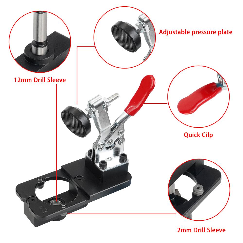 Concealed 35mm Hinge Hole Opener Accurate Locking Hinge Drilling Jig Hole Guide Hole Puncher Locator Woodworking Tool ForCabinet