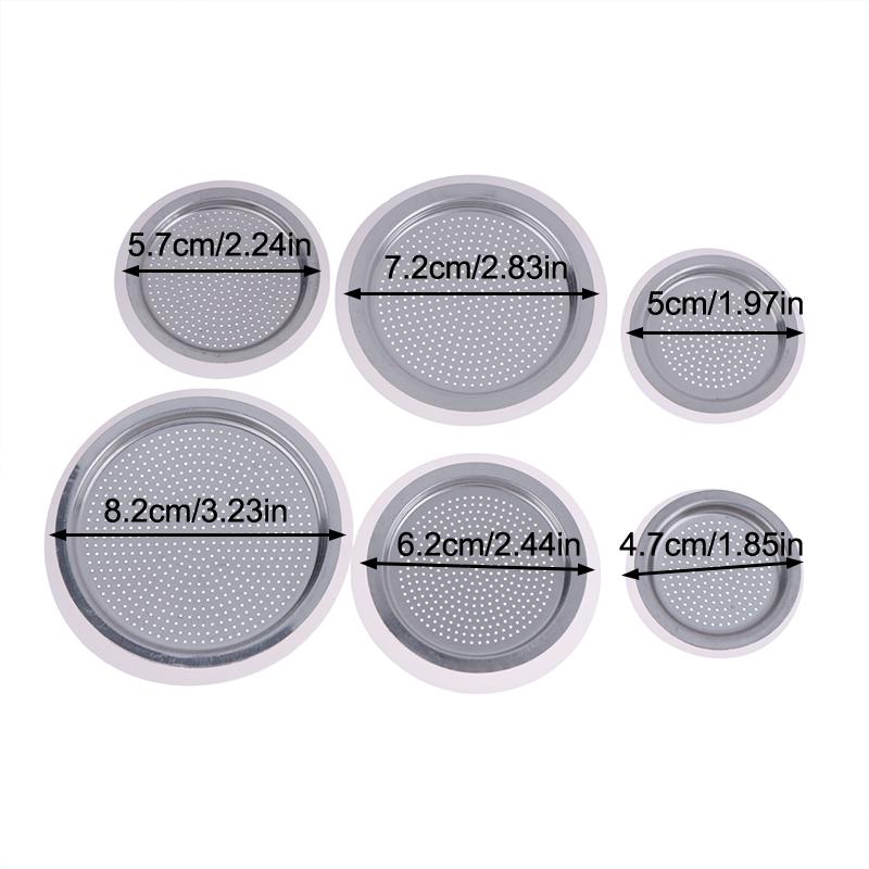4Pcs/Set Moka Pot Replacement Kit - 3 Silicone Gaskets + Aluminum Filter, Fits 1/2/3/6/9/12 Cup Coffee Makers