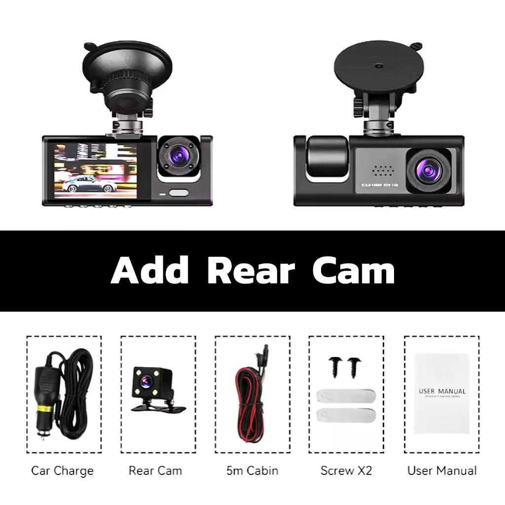 Dash Cam WIFI GPS Car DVR Mini Camera Video Dashcam Dual Lens Drive Recorder Black Box 24 Hour Monitoring Night Vision