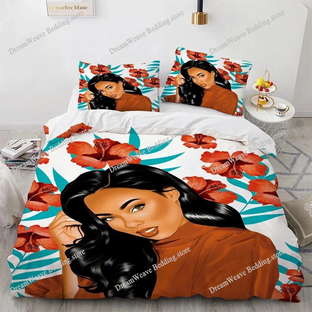 African Girl Bedding Set Duvet Cover 3d Bedding Fashion Design Decoration King Duvet Cover Set Double Bed Set Bedding Sets