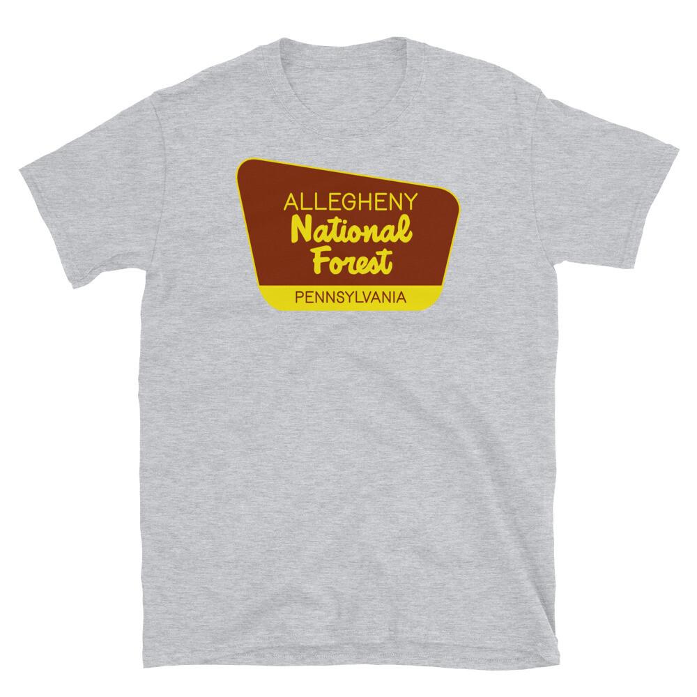 US Allegheny National Forest Pennsylvania Short-Sleeve Unisex T-Shirt S разноцветный