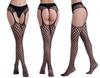 Women's Sexy Fishnet Lingerie: One-Piece Hollow Out Garter Jacquard Leggings Stockings 6057