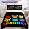 Set Biancheria da Letto Sprunki 3 Pezzi Copripiumino Chiusura Include 1 Copripiumino e 2 Federe, Morbido e Confortevole per Tutte le Stagioni.