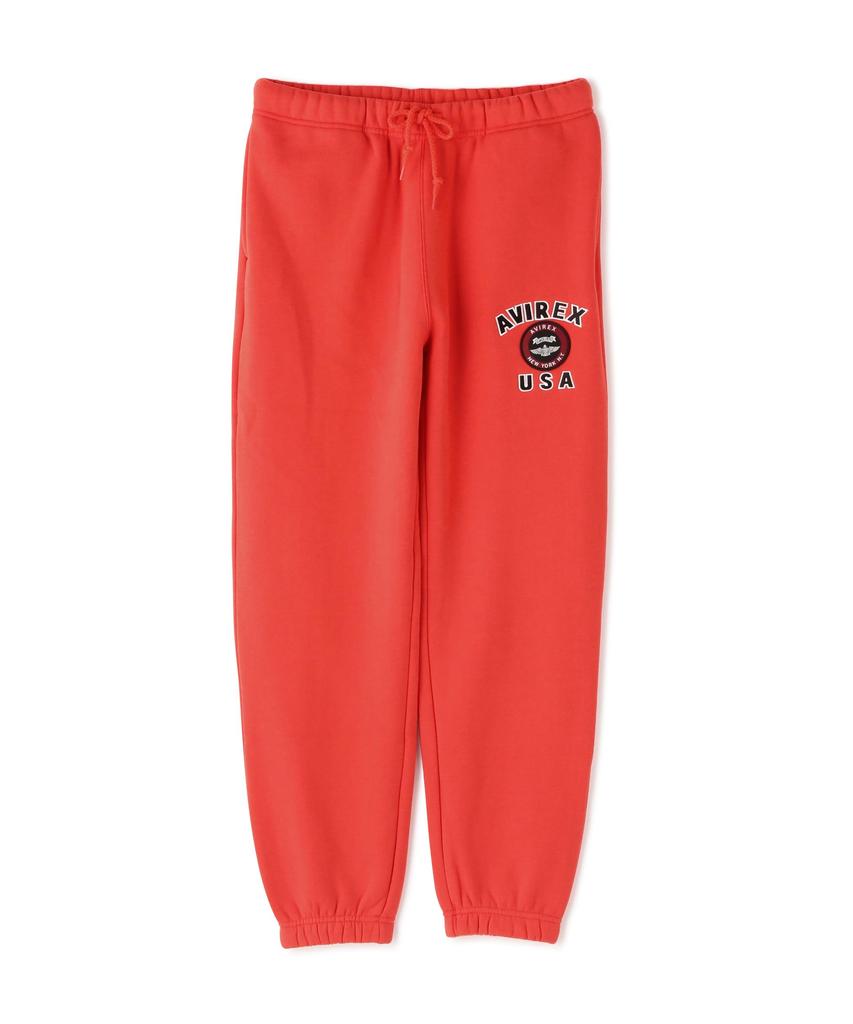 AVIREX VARSITY LOGO SWEAT PANTS, Men's, 2XL, 150, Orange, 783-4910004