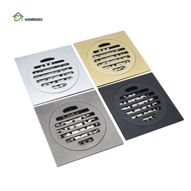 High Quality Kitchen Bathroom Water Stainless Steel Floor Drain Drainer (Black,Stainless Steel)
