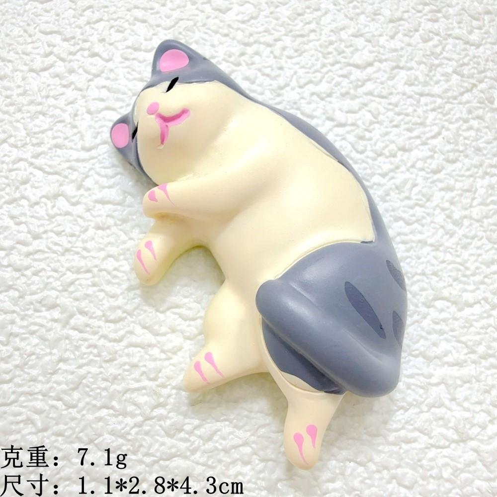 DW93 5pcs Kawaii Resin Mini Sleeping Cat Mini Figures Miniature Things Statues Dollhouse Room Home Decor Items Desk Accessories