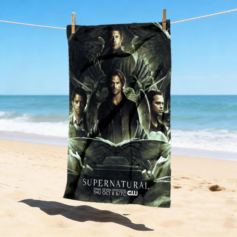 Supernatural Series Stylish Digital Printing Beach Towel Quickdrying Absorbent Blanket For Beach Pool Gym Travel Christmas Gift C922106