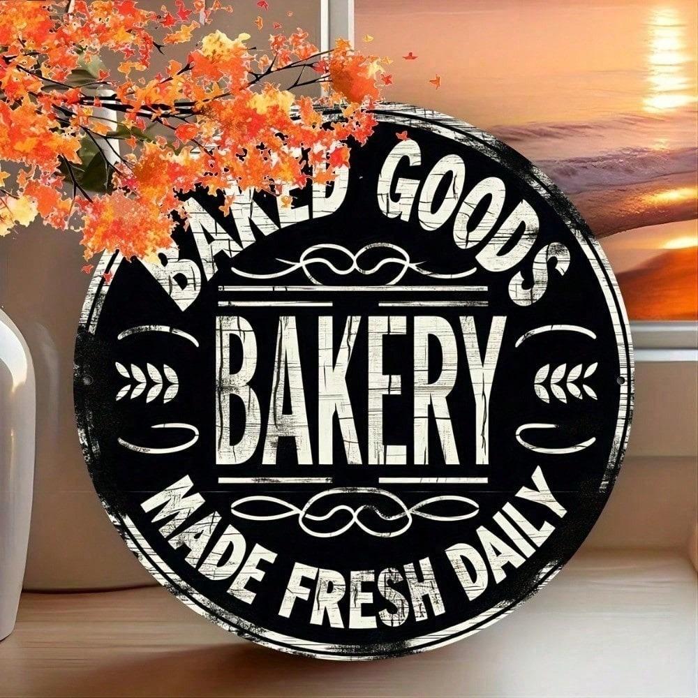 Vintage Metal Tin Sign 8x12 Inch Retro Kitchen Wall Decor Rustic Funny Bakery Art for Home Cafe Bar Aluminum