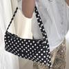 New niche simple full print black and white polka dots rectangular adjustable versatile commuter shoulder bag small bag