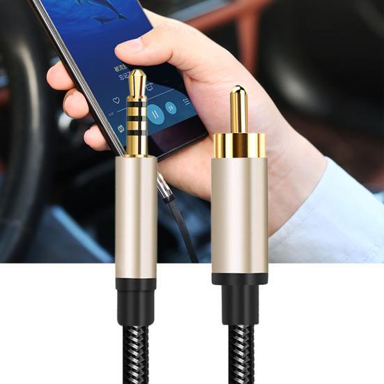 1/2m RCA to AUX 3.5mm Jack Coaxial Audio Connector Cable for Xiao-mi 1/2 TV
