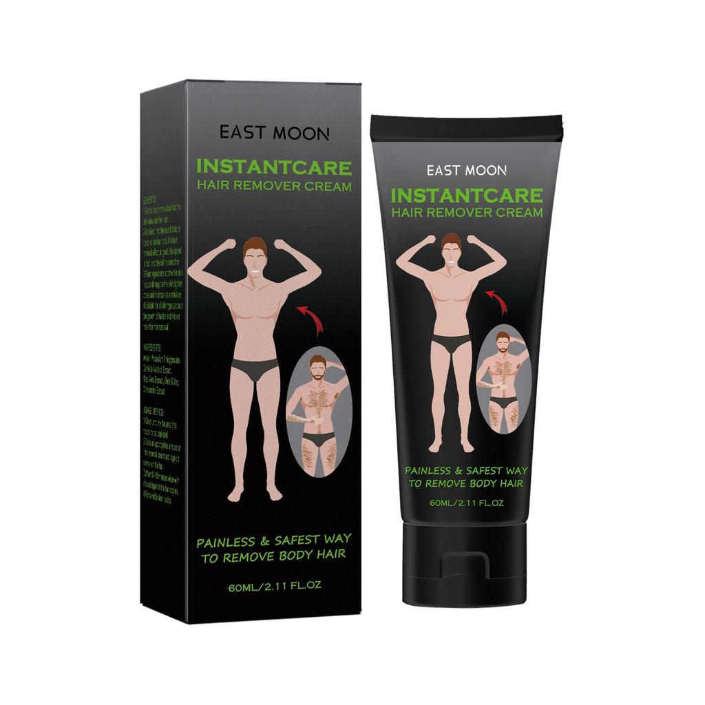 Men's Hair Removal Cream – Gentle & Non-Irritating Depilatory Cream for Body, Arms, Legs & Underarms. Moisturizing & Smoothing Formula