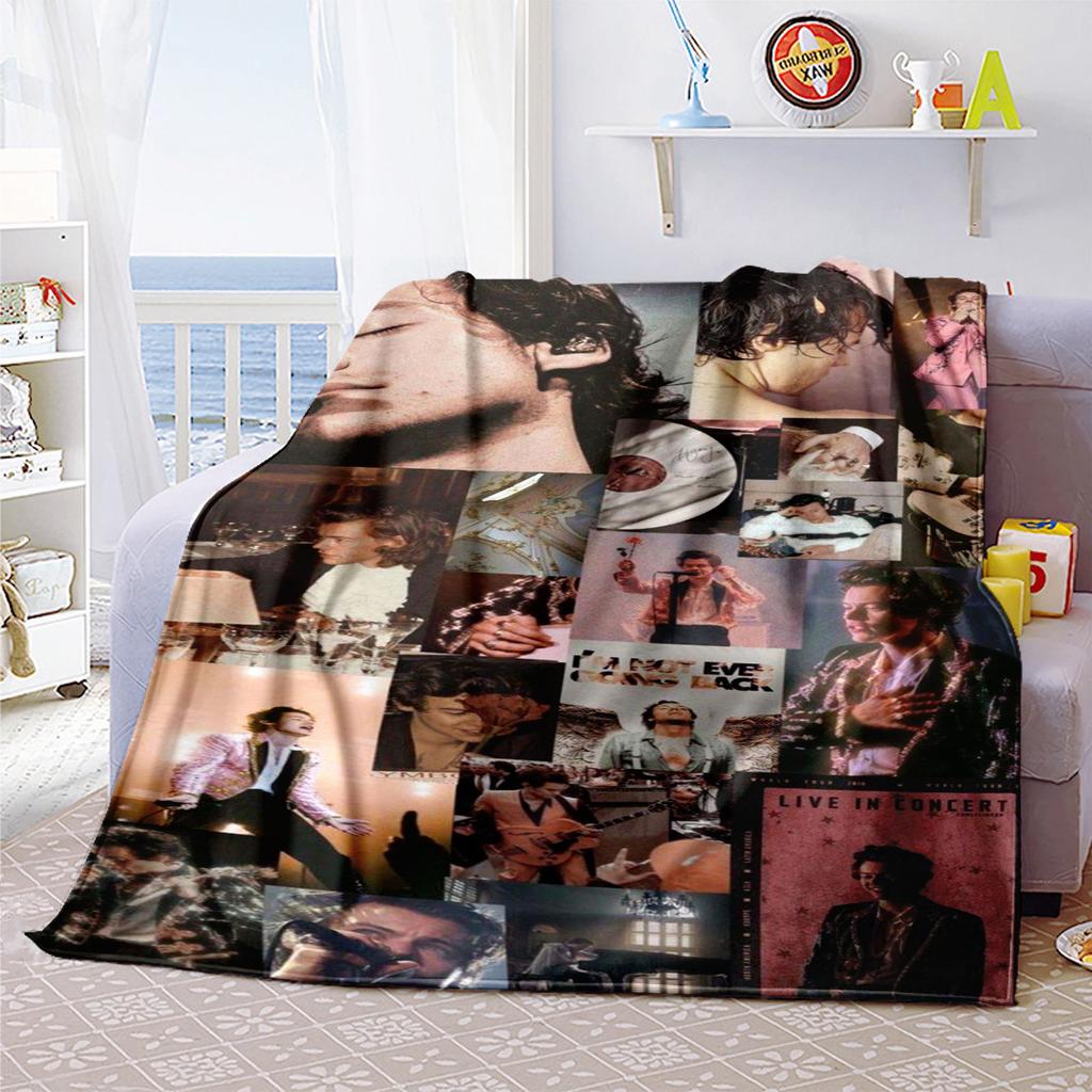 Harry Styles Morbida Coperta Confortevole Tutte le Stagioni Regalo Perfetto Divano Ufficio Riposo all'Aperto Coperta da Viaggio