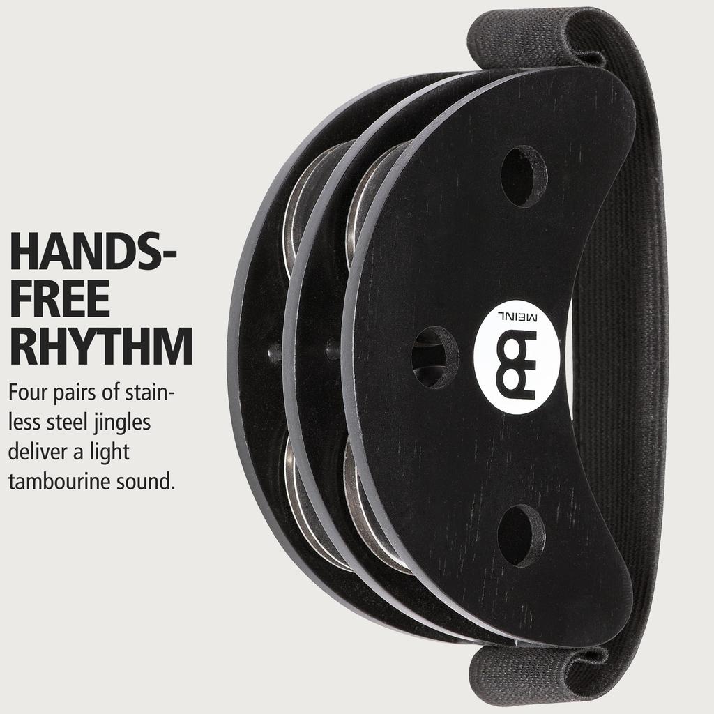 MEINL Percussion Foot Tambourine FJS2S-BK (Domestic Genuine Product) Black