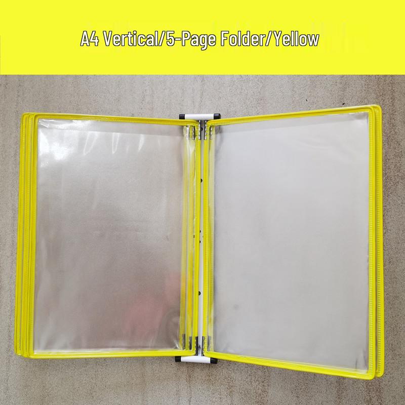A4 Wandmontierter Klapp-Aktenordner, 5-seitiger SOP-Displayständer