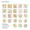 Journamm 44-46pcs Vintage Stickers Cute Flower Sticky DIY Scrapbooking Decor Junk Journal Collage Photo Album Sticker Stationery