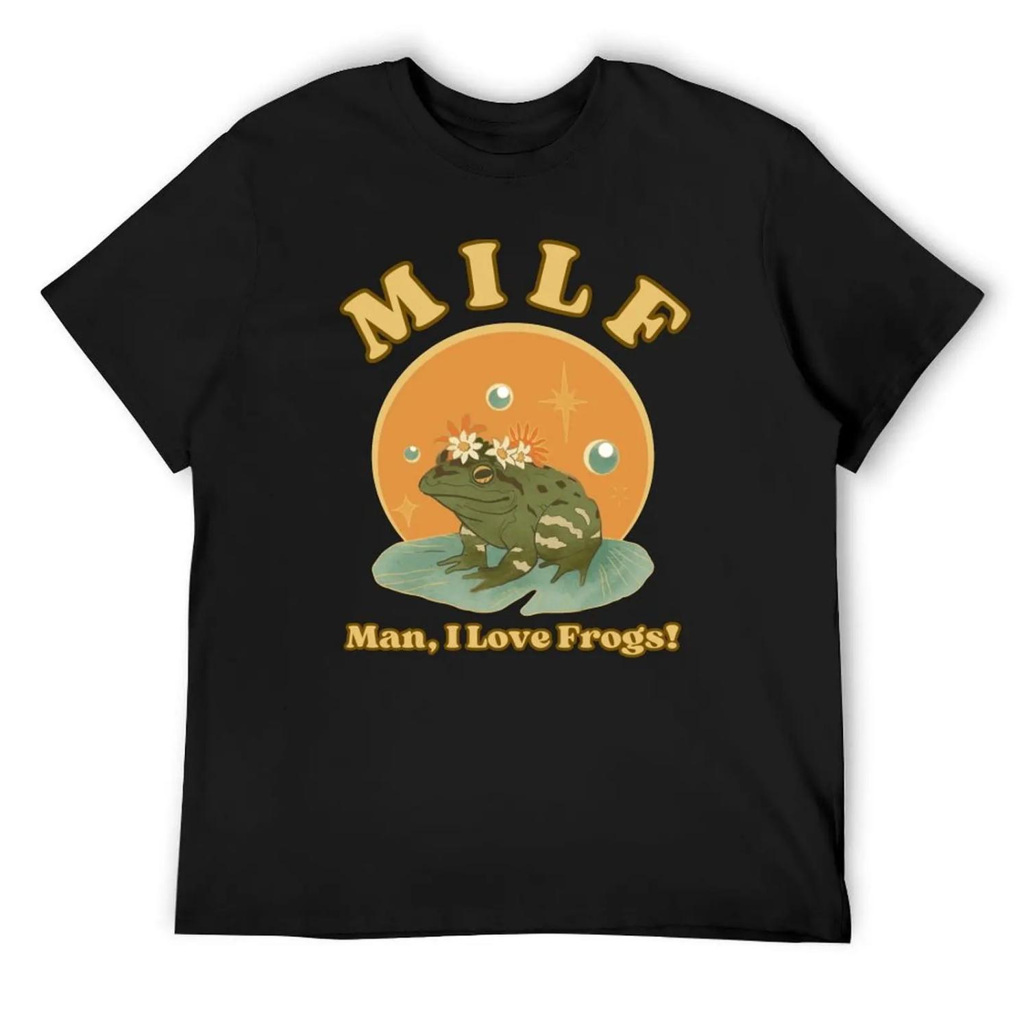 

Man, I Love Frogs! T-Shirt oversized street wear kawaii clothes sublime heavyweight t shirts for men XXXXXL чорний