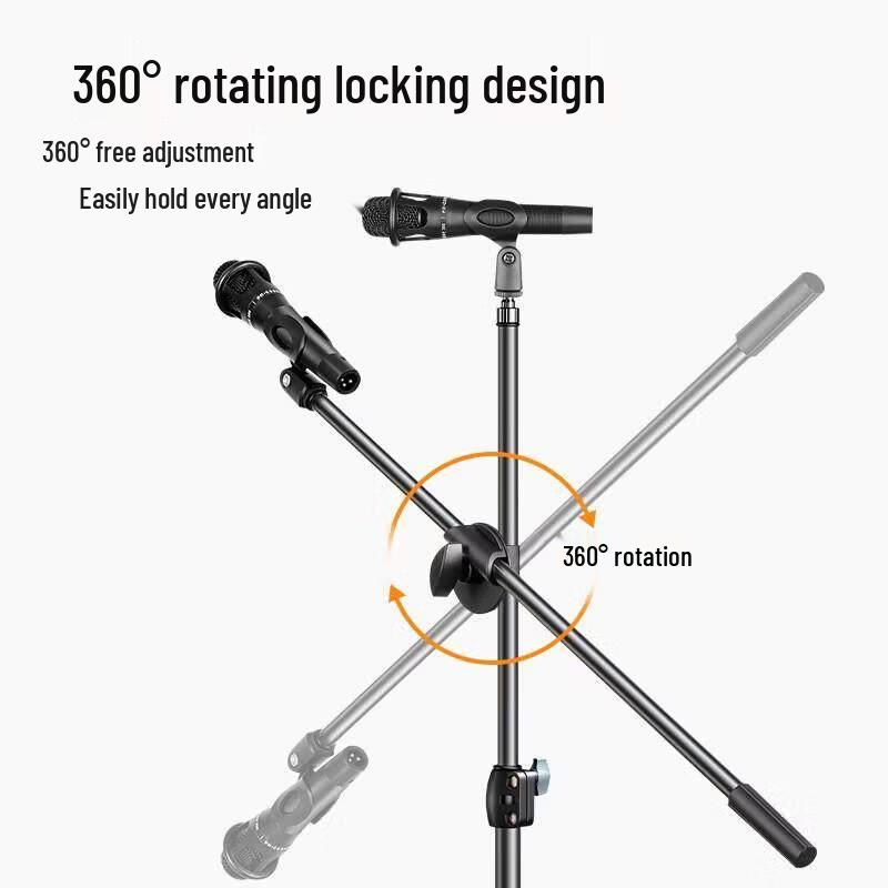 1.7m Ret retractable Fill Light & Microphone Tripod Stand