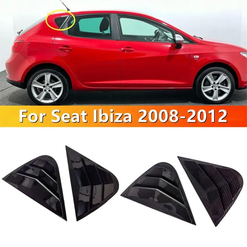 For Seat Ibiza 2008 2009 2010-2012 ABS Plastic Rear Window Quarter Louver Scoop Cover Side Vent Trim Car Adhesive Accessories