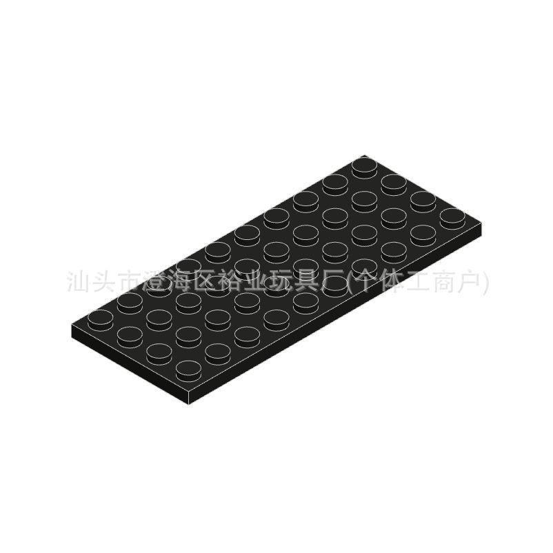 4x10 Universal Building Base Plate, Compatible Accessories for Small Particle Blocks 0.5kg чёрный