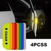 4PCS/Set Universal Safety Warning Signs OPEN High Reflective Tape Autonomous Driving Safety Reflective Strip Door Sticker