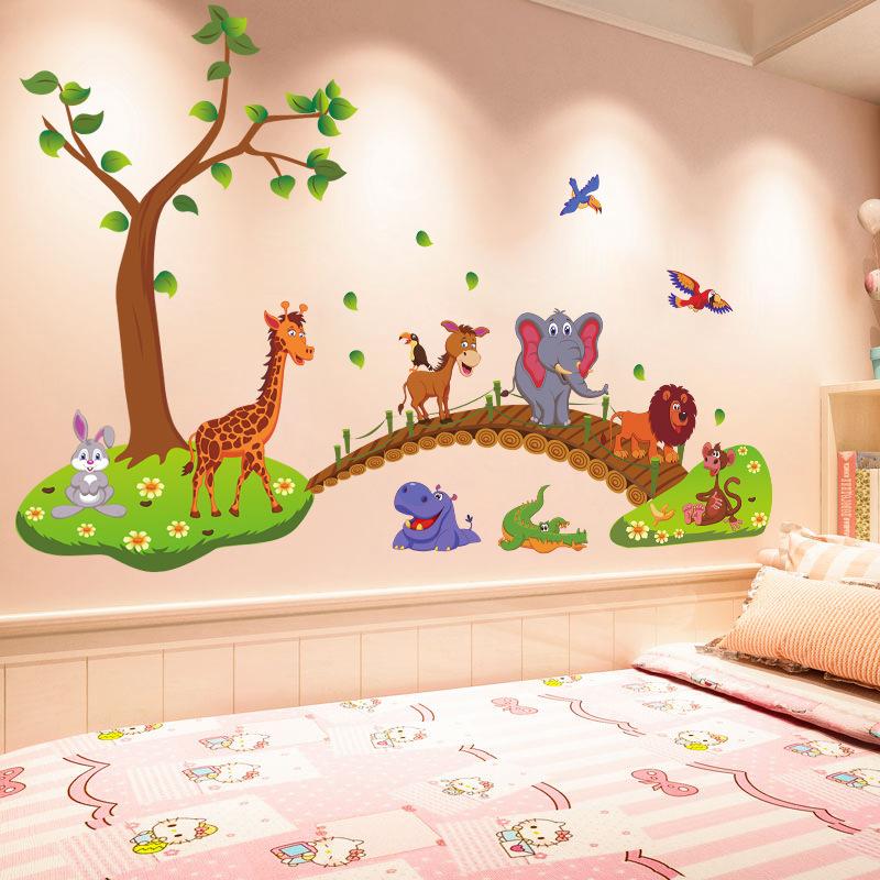 Cartoon Dinosaur 3d Wall Stickers  Baby and Children's Room Decoration  Bedroom Bedside Wallpaper Wall Decoration Stickers