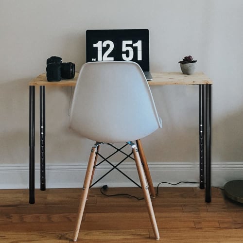 QLLY Extendable Table Legs, Round Iron Pipe, Height Adjustable, 4.2cm Diameter, Durable and Heavy-Duty, for DIY Furniture, Chair Legs, Replacement Leg