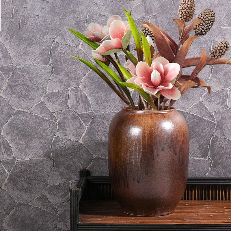 Retro Ceramic Floor Vase for Living Room and Hotel Décor