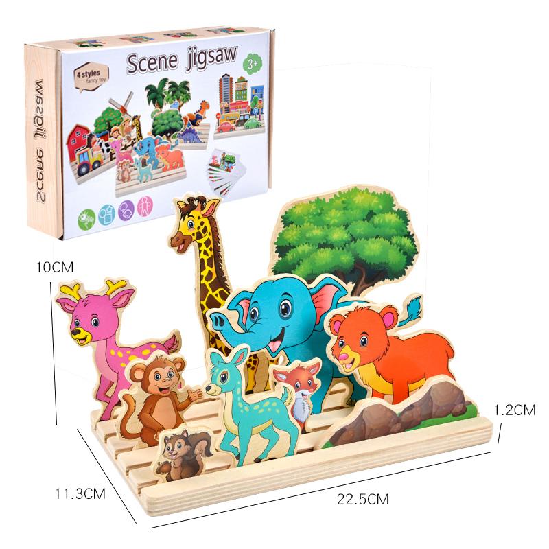 Dzieci Montessori Gra Logicznego Myślenia Puzzle Sceniczne Dopasowywanie Problemy Intelektualne Gra Planszowa Wyobraźnia Zabawka Edukacyjna dla Dzieci