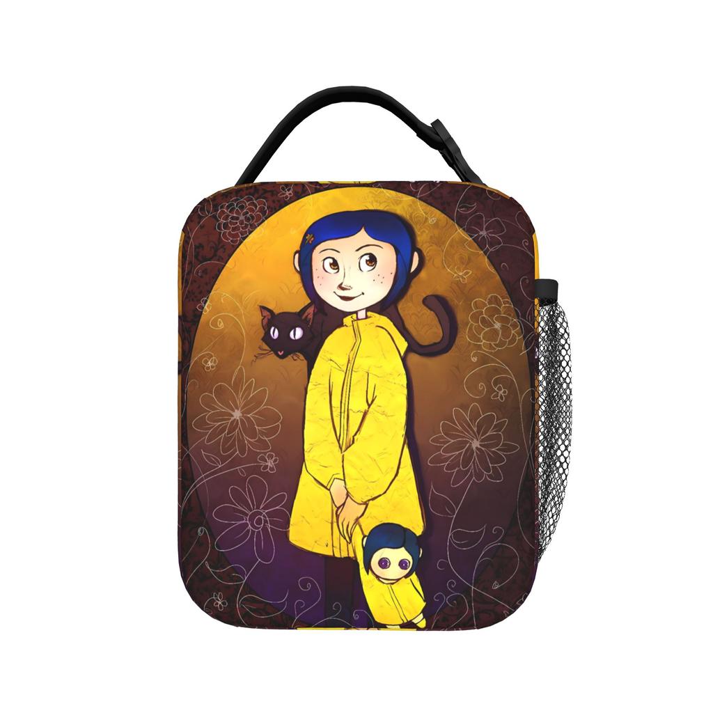 Coraline Moon Manga Lunch Bag Cute Lunch Box For Child Outdoor Picnic Cooler Bag Oxford Thermal Lunch Bags