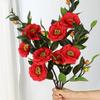 58Cm High Quality Artificial Camellia Camellia Silk Fake Flower Flower For Diy Home Garden Wedding Living Room Office Decoration