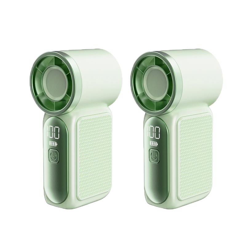 Mini High Speed Handheld Fan 3000mAh LED Display Portable Turbo Fan Desk Fan Outdoor Cooling Rechargeable Fan