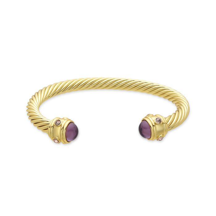 Bracelet - Luxenter - Danio - Alliage métallique - Or jaune 18k - Cristal violet