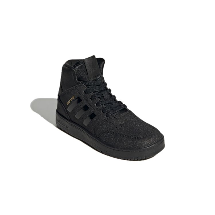 Adidas Originals Drop Step 360 C Durable Non-Slip Lightweight High-Top Kids Skate Shoes Kids Skate Shoes Black FW3155