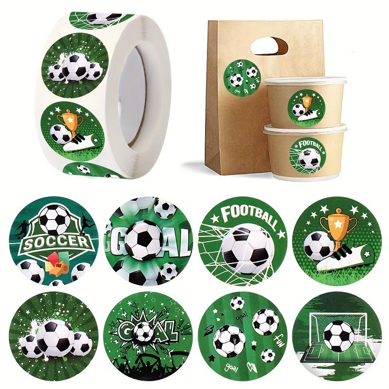 500 Stück Fußball-Aufkleber 1 Zoll Selbstklebend Sportball-Aufkleber Etiketten Rolle Für Sportparty-Zubehör Teamgeschenk Geburtstagsparty