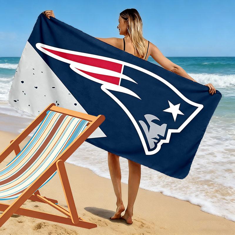 NE Patriots Print Beach Towel, Large Soft Quick Dry Towel for Beach Camping Swimming