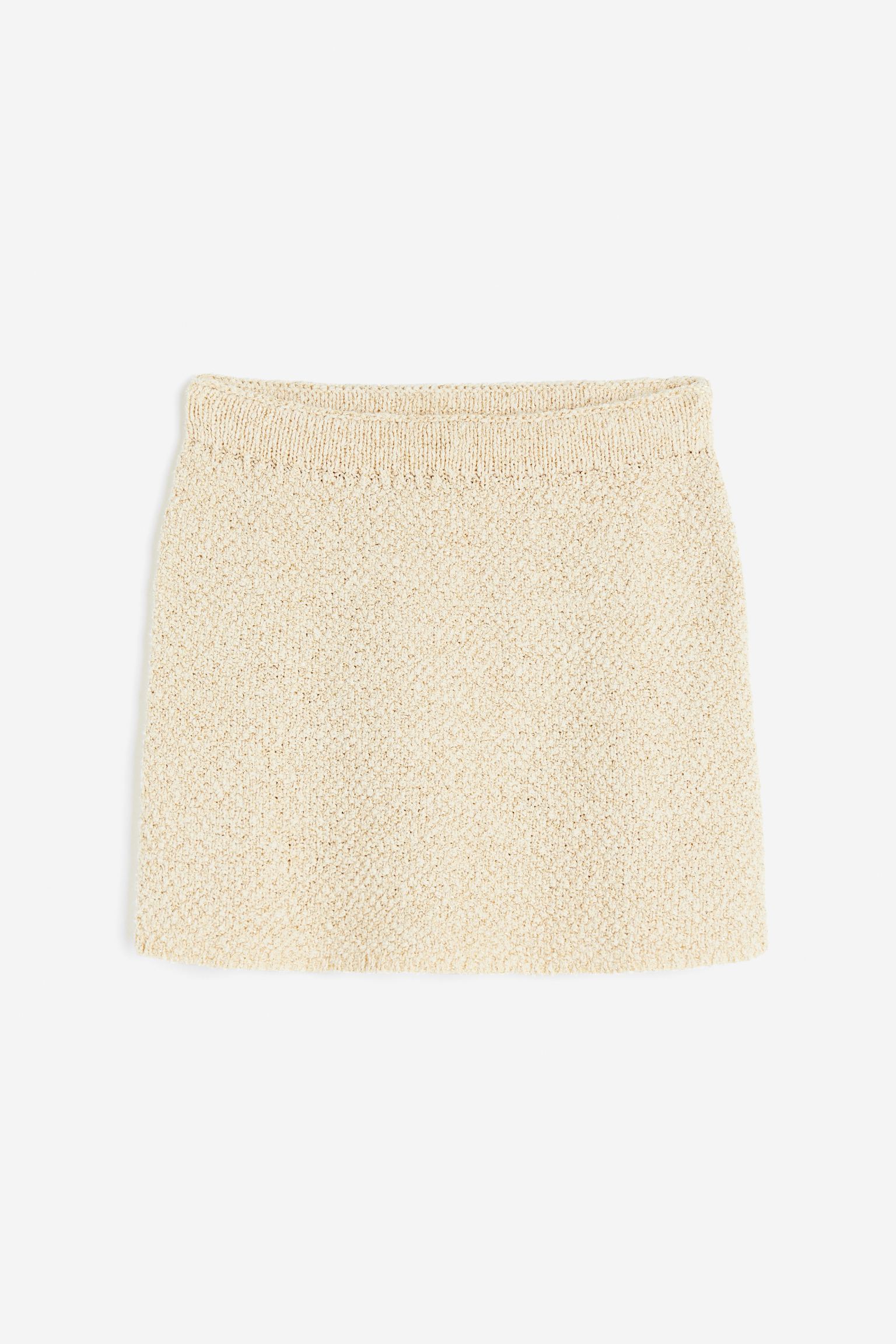 

Юбка блестящей фактурной вязки