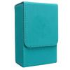 Portable Tarot Card Storage Case, Tarot Storage Box, PU Leather Tarot Card Holder for Card Protection and Travel (Blue Green)