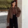 Women's Turn-Down Collar Long Sleeve Zipper Jacket - Autumn/Winter Fashion, European & American Style, Loose Casual Fit.