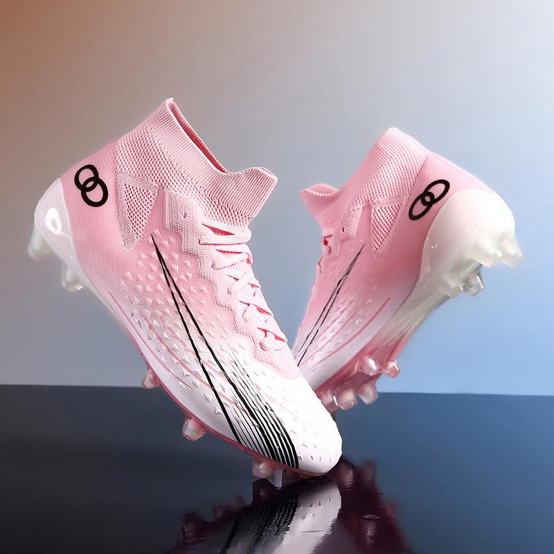 New seamless football shoes, high-top competition sports shoes for men and women, broken nails, spikes, student and youth training shoes