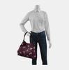 [Pre-Owned] Tote Bag Purple Red Leather Printed Shoulder Handbag - Very Good #MT49OO