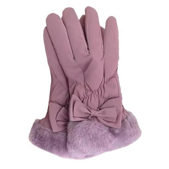 1 Paire Gants d'Hiver Doublure Velours Épaissie Tissu Imperméable Coupe-vent Écran Tactile Gants Sports d'Hiver