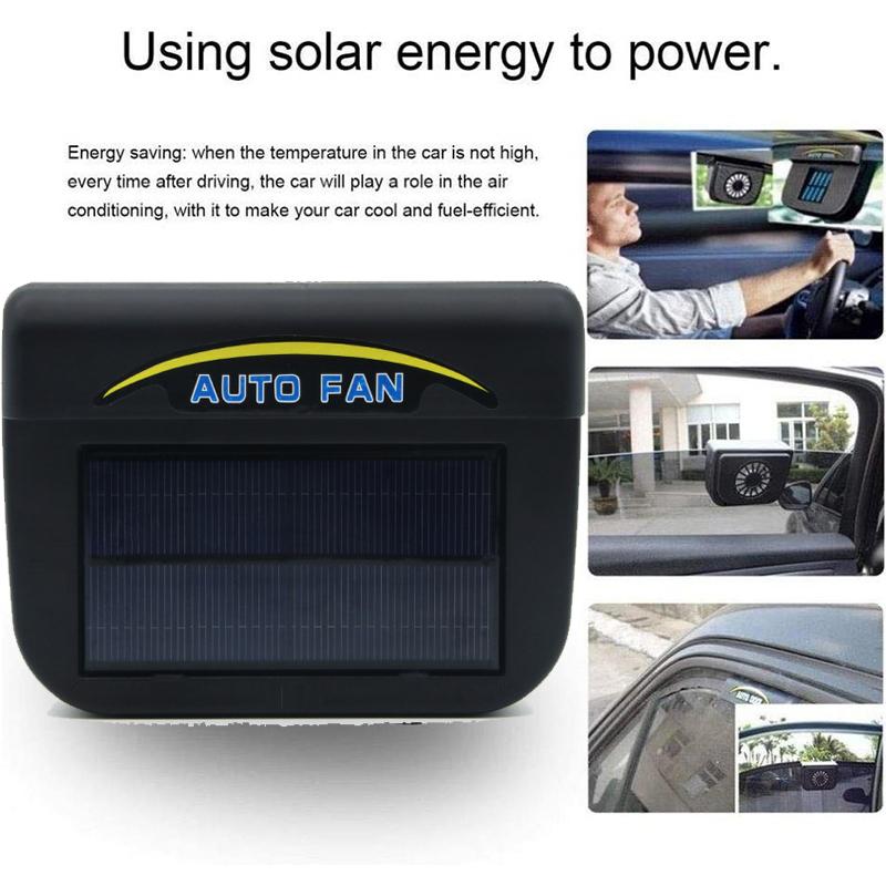Solar Powered Car Window Ventilator Rapid Cooling Radiator Auto Fan Exhaust Window Ventilation Heat Exhaust Fan Auto Solar Fan